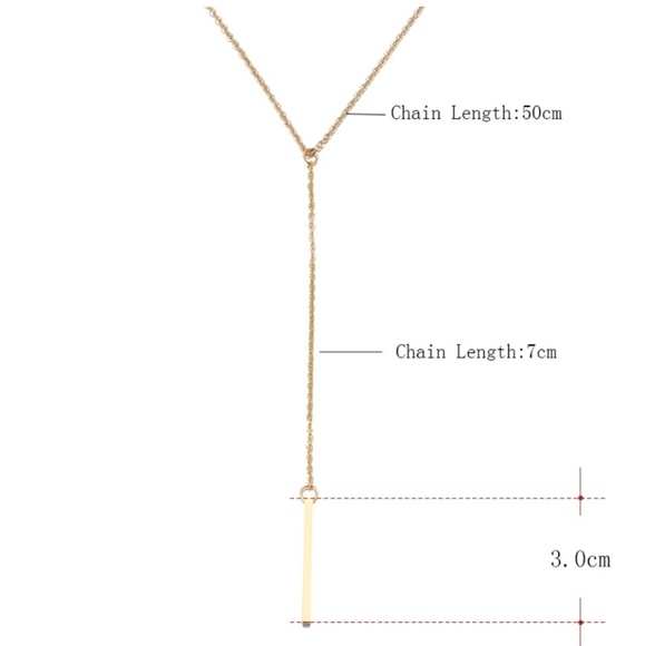 Stainless Steel Long Pendal necklace Bar, Needle - Picture 5 of 5